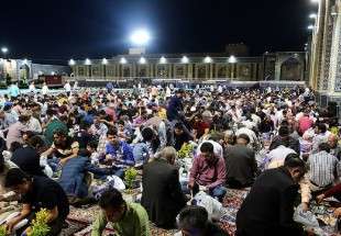 Iftar meal at holy shrine of Imam Reza (AS)