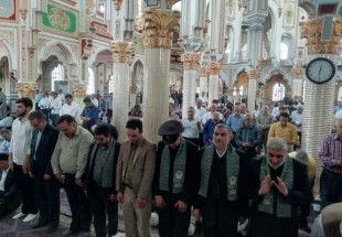 Kermanshah Sunni community welcome flag of Imam Reza (AS) shrine