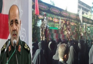 قائد عسكري ايراني : الشهداء قدموا لنا نعمة الامن والاقتدار