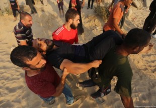 29 Palestinians injured on Gaza beach
