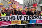 Hundreds join anti-racism protest outside BBC London HQ