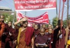 تظاهرات بودائیان در اعتراض به بازگشت آوارگان روهینگیایی