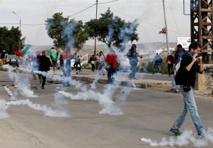 اصابة عشرات الفلسطينيين خلال قمع الاحتلال مسيرة جنوب نابلس
