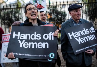 Demonstrators in UK demand an end to war in Yemen