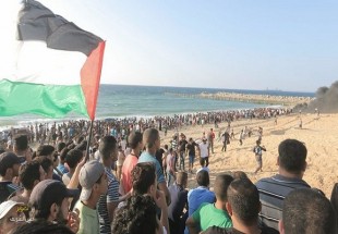 زخمی شدن ده‌ها فلسطینی در هجدهمین راهپیمایی دریایی