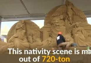 ​۷۲۰ تن ماسه برای ساخت مجسمه‌ تولد حضرت عیسی در واتیکان