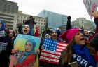 1000s of women march in anti-Trump rallies in cities across US, Europe