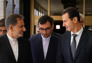 اسد: قدردان رهبر معظم، دولت و ملت ایران هستیم/ جهانگیری: پیام حضور ما پایان جنگ در سوریه است