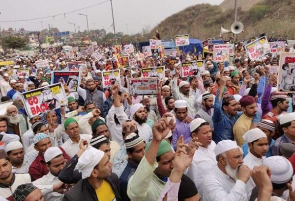 ​تظاهرات مردم هند در اعتراض به سفر «بن سلمان» به دهلی نو
