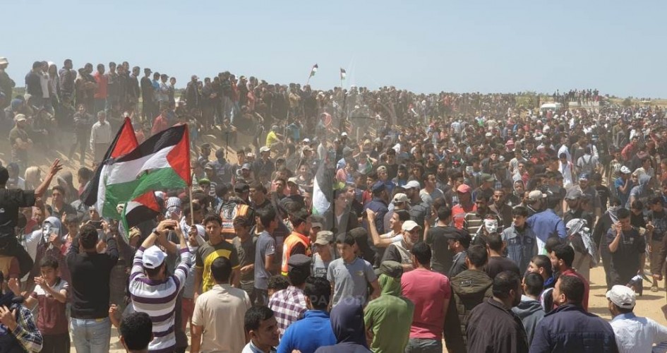 65 إصابة بالرصاص خلال قمع الاحتلال للمسيرة المليونية شرق قطاع غزة