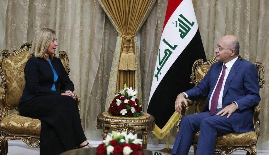 الرئيس العراقى يؤكد ضرورة العمل المشترك مع الاتحاد الأوروبى