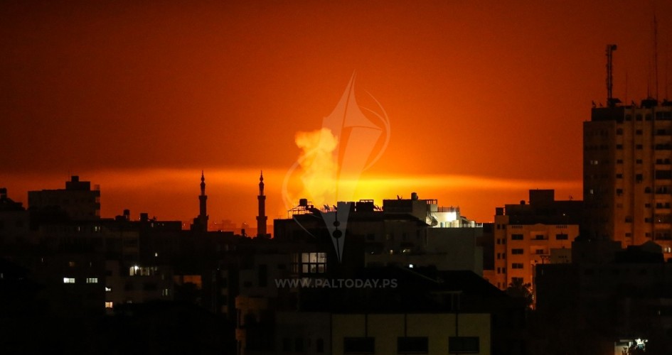 طيران الكيان الصهيوني يشن سلسلة غارات على قطاع غزة