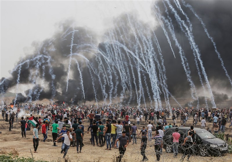 اخر حصيلة لمسيرة العودة ...  إصابة 55 فلسطينياً شرق غزة