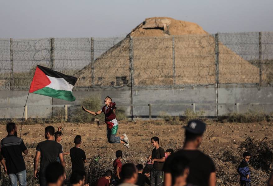 31 اصابة باعتداء الكيان الصهيوني على مسيرات العودة شرق غزة