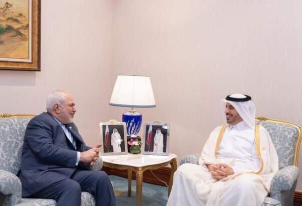 دیدار ظریف و نخست وزیر قطر/ گفتگو درحوزه منطقه و روابط دوجانبه