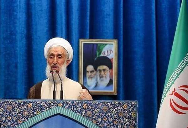 Interim leader of Friday prayer in Tehran, Aytollah Kazem Sedighi, delivering weekly speech during the Friday prayer sections on February 14, 2020.