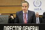 IAEA Director General Rafael Mariano Grossi addresses a meeting of the agency