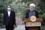 Iran’s President Hassan Rouhani addressing the last cabinet meeting in the Persian Year 1398