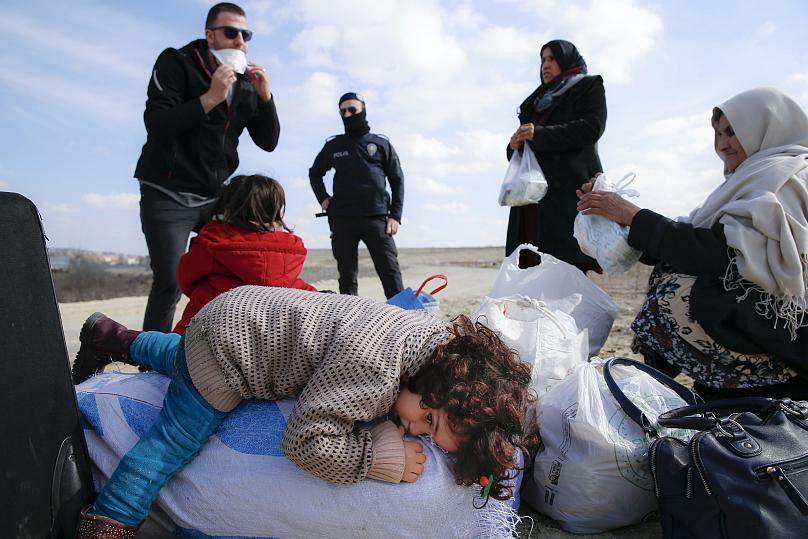 پناهجویان در مرز ترکیه با یونان