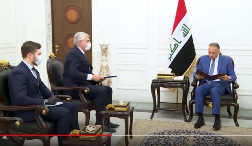بوتين والكاظمي يتبادلان الدعوات لزيارة موسكو وبغداد ، موسكو  تؤكد على دعم العراق
