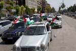 راهپیمایی خودرویی در سوریه به مناسب روز قدس