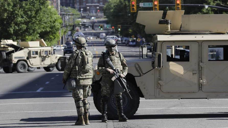 الجيش الأميركي ينتشر في العاصمة الأميركية واشنطن بالتزامن مع استمرار التظاهرات