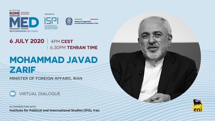 وزير الخارجية الايراني سيشارك في الاجتماع الافتراضي للحوار المتوسطي (MED2020)