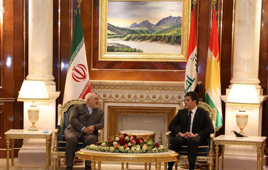 ظريف يجري جولتين من المحادثات مع رئيس اقليم كردستان العراق