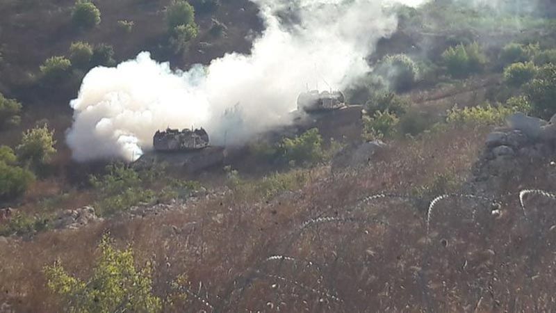 غاصب صیہونی ٹینکوں کی لبنان کے جنوبی علاقوں میں دراندازی  