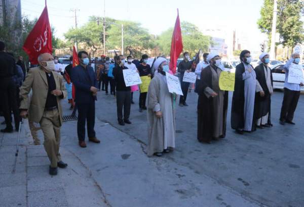 تجمع اعتراضی مردم بوشهر در رد عادی‌سازی روابط امارات و رژیم صهیونیستی