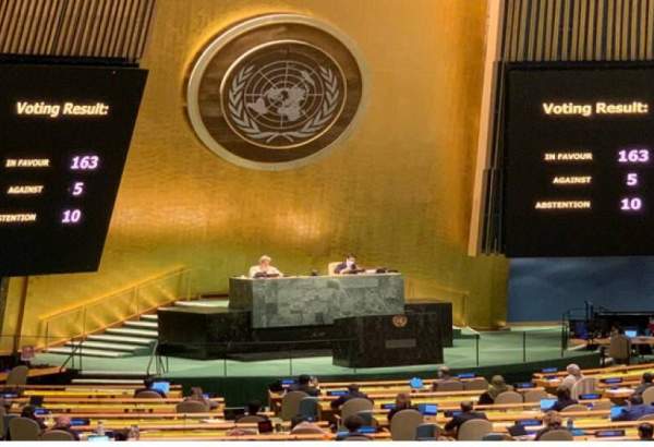 قطعنامه حق تعیین سرنوشت مردم فلسطین در سازمان ملل تصویب شد