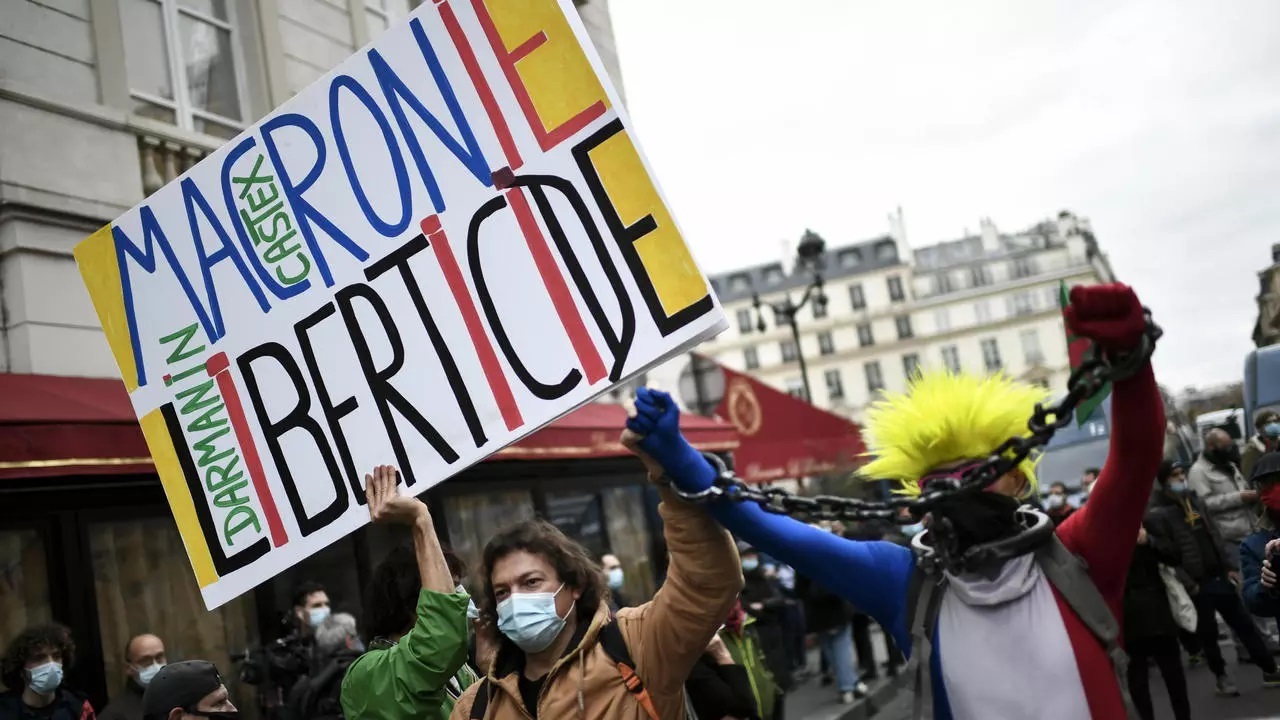 تظاهرات در فرانسه علیه تصویب قانون ممنوعیت انتشار تصاویر پلیس