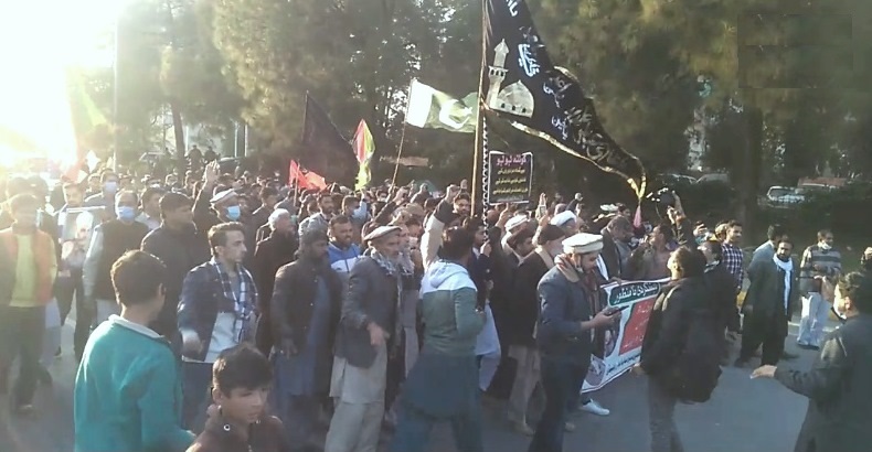 مظاهرات احتجاجية في باكستان تنديدا بجريمة داعش بحق الهزارة بمدينة كويتا