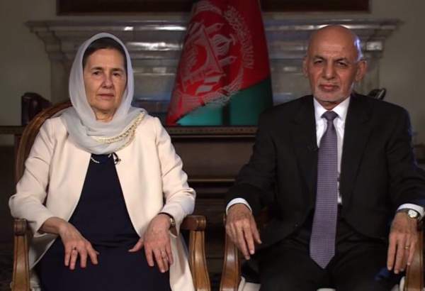 Afghan President Ashraf Ghani (right) and his wife Rula appear in an interview with CNN