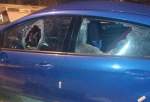 This picture shows the aftermath of an assault on a Palestinian car on January 21, 2021, after a group of masked Israeli settlers attacked the vehicle on the road linking the central occupied West Bank city of Ramallah to the city of Tubas. (Photo via Twitter)