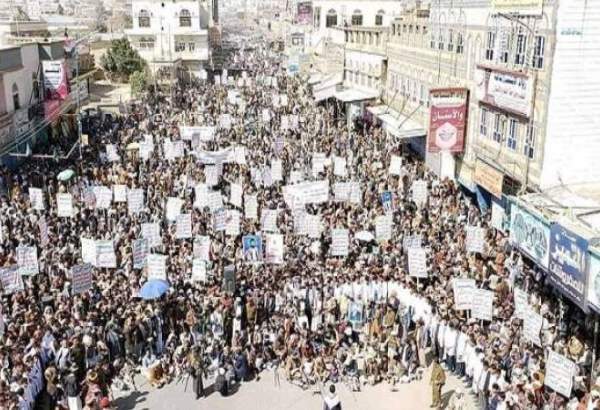 تظاهرات مردم یمن در محکومیت تداوم حملات به کشورشان