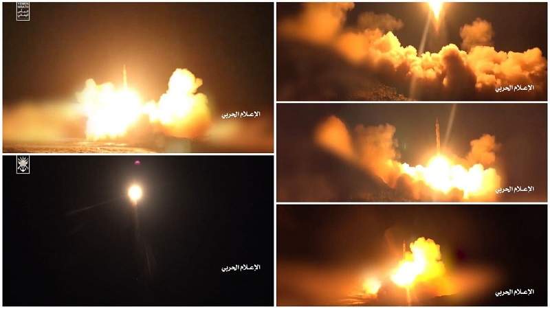 الإعلام الحربي اليمني يوزع مشاهد لعملية إطلاق صاروخ ذوالفقار الباليستي على الرياض