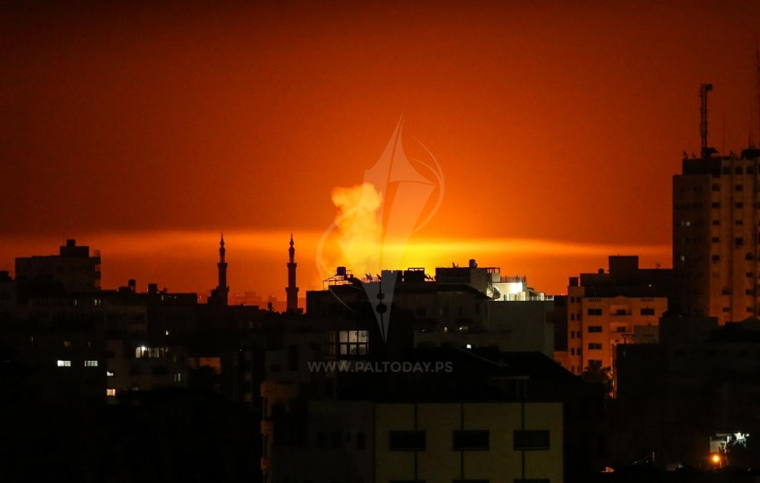 الطائرات الحربية الإسرائيلية تشن سلسلة غارات على غزة