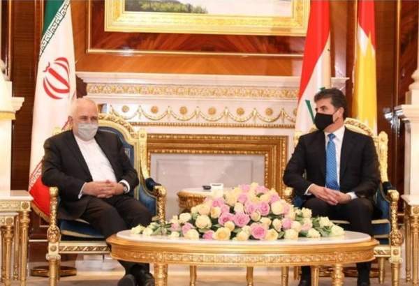 دیدار ظریف با رئیس اقلیم کردستان عراق