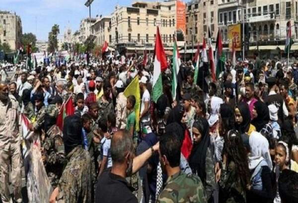 شام کے دارالحکومت دمشق میں یوم قدس کی ریلی کا انعقاد