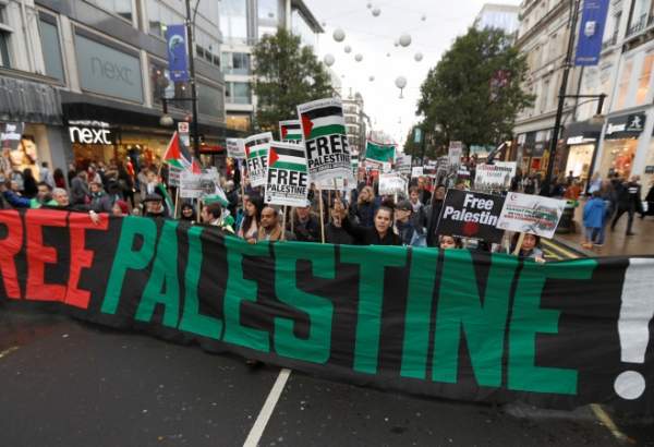 فلسطین کی حمایت میں برطانیہ اور آئرلینڈ میں ریلی
