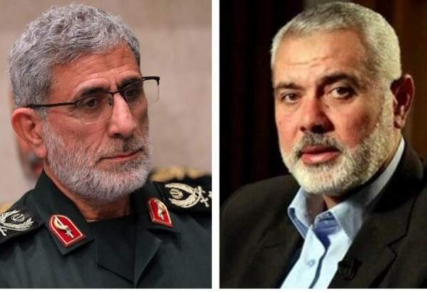 جنرل قاآنی اور اسماعیل ہنیہ کا ٹلیفونک رابطہ، غزہ کی صورتحال پر تبادلہ خیال