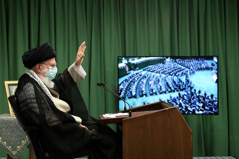 دیدار تصویری رهبر انقلاب با رئیس و نمایندگان مجلس شورای اسلامی(۱)  