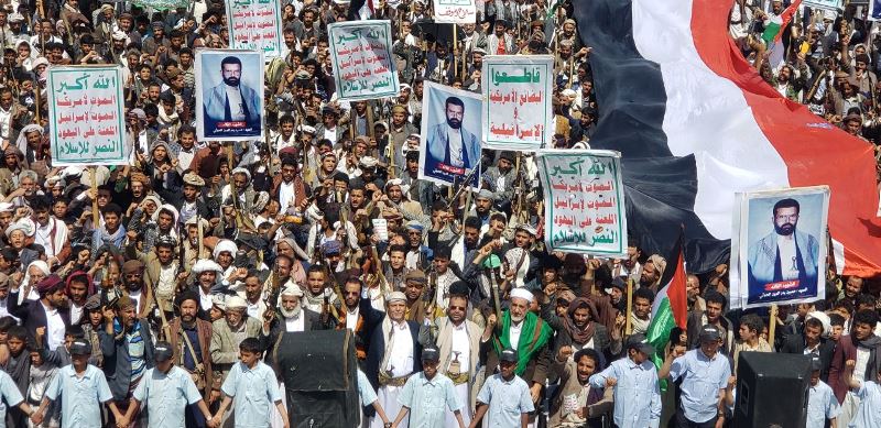 تظاهرات گسترده یمنی ها به مناسبت سالروز «فریاد بر سَر مستکبران»  