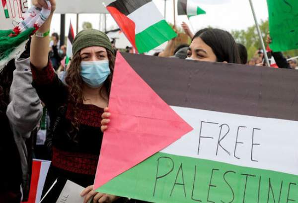 ہالینڈ  میں فلسطینی عوام کے ساتھ اظہار یکجہتی
