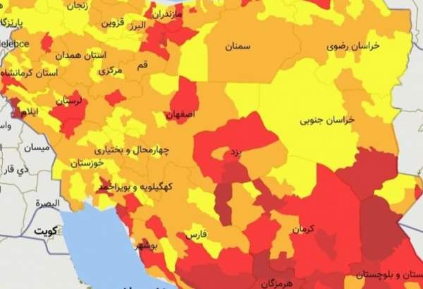 وضعیت قرمز کرونایی در تهران و ۹۱ شهرستان دیگر