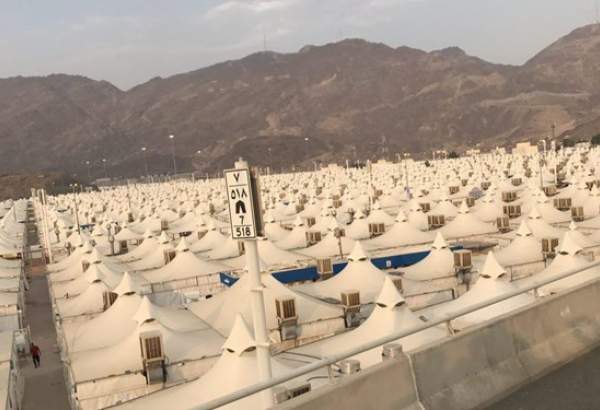 آماده سازی چادرهای عرفات و منا برای زائران حج