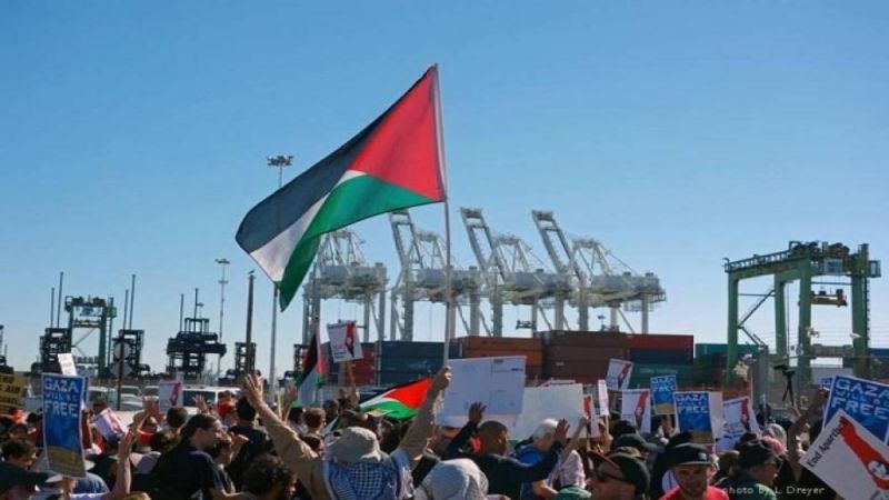 حملة لمنع تفريغ حمولة سفينة إسرائيلية في نيوجرسي "دعمًا لفلسطين.."