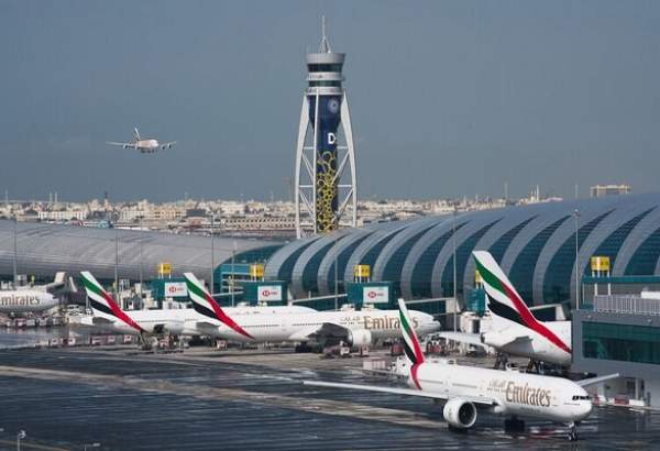 برخورد دوهواپیما در باند فرودگاه دبی