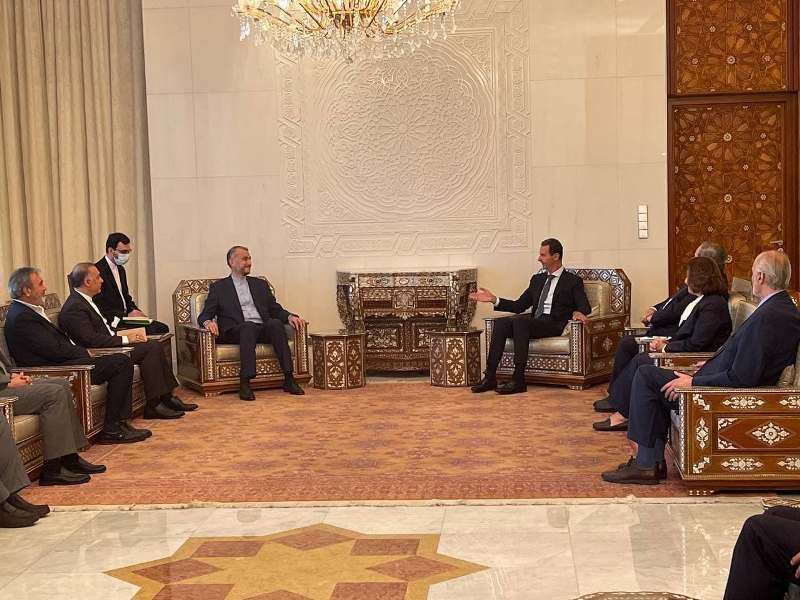 امير عبد اللهيان يلتقي الرئيس السوري في دمشق